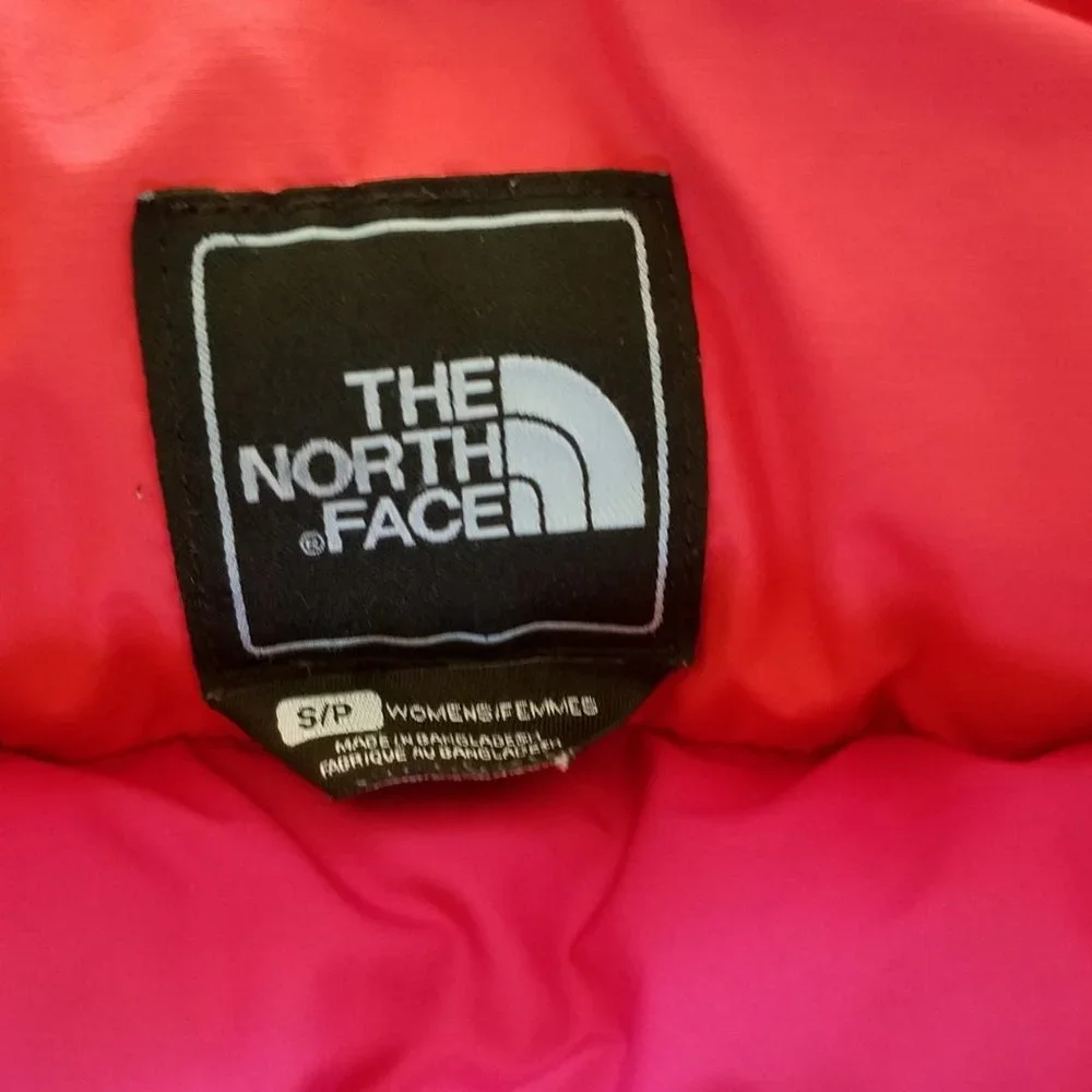 North Face Womens Small Red 700 Goose Down Nuptse Puffer Jacket Winter Ski Coat - Picture 4 of 10